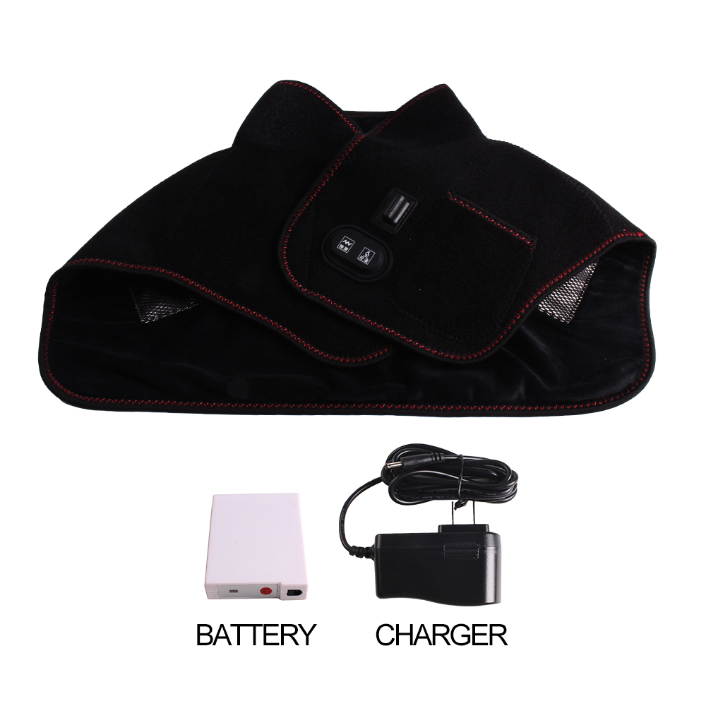 Electric Massaging Neck and Shoulder Heat Wrap with USB Plug